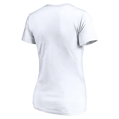 Miami Dolphins Women's Depth Chart V-Neck T-Shirt White