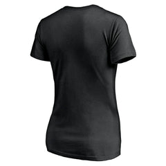New Orleans Saints Women's Depth Chart V-Neck T-Shirt Black
