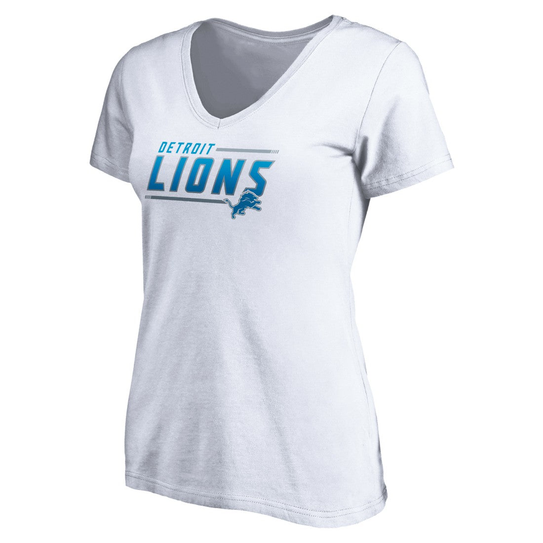 Detroit Lions Women's Mascot In Bounds V-Neck T-Shirt White