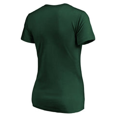 Green Bay Packers Women's Mascot In Bounds V-Neck T-Shirt Green