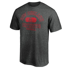 New England Patriots Varsity Issued Throwback T-Shirt Heather Charcoal