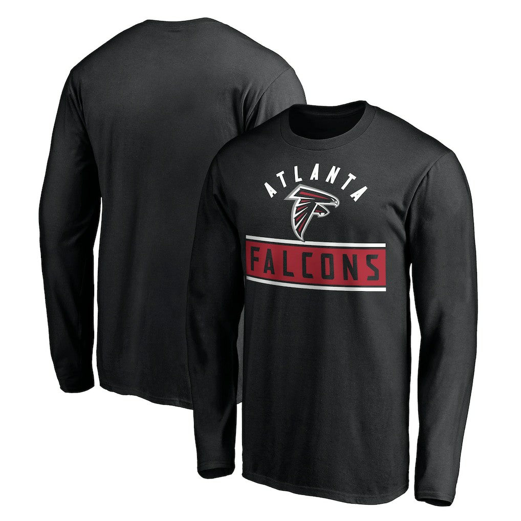 Atlanta Falcons Team Arch Knockout Long Sleeve T-Shirt Black