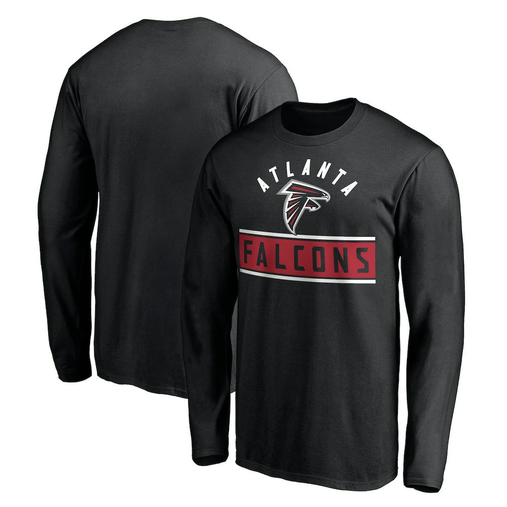 Atlanta Falcons Team Arch Knockout Long Sleeve T-Shirt Black