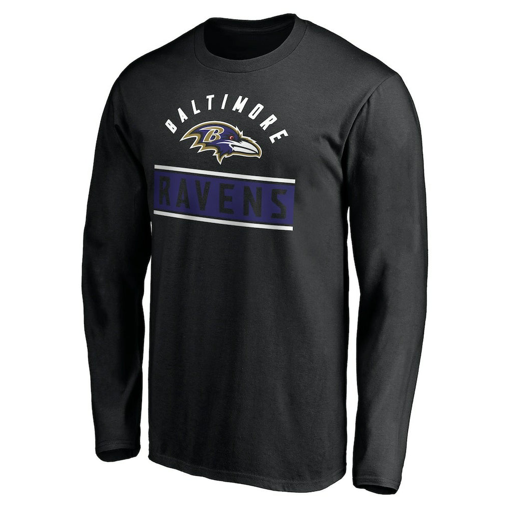 Baltimore Ravens Team Arch Knockout Long Sleeve T-Shirt Black