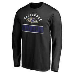 Baltimore Ravens Team Arch Knockout Long Sleeve T-Shirt Black