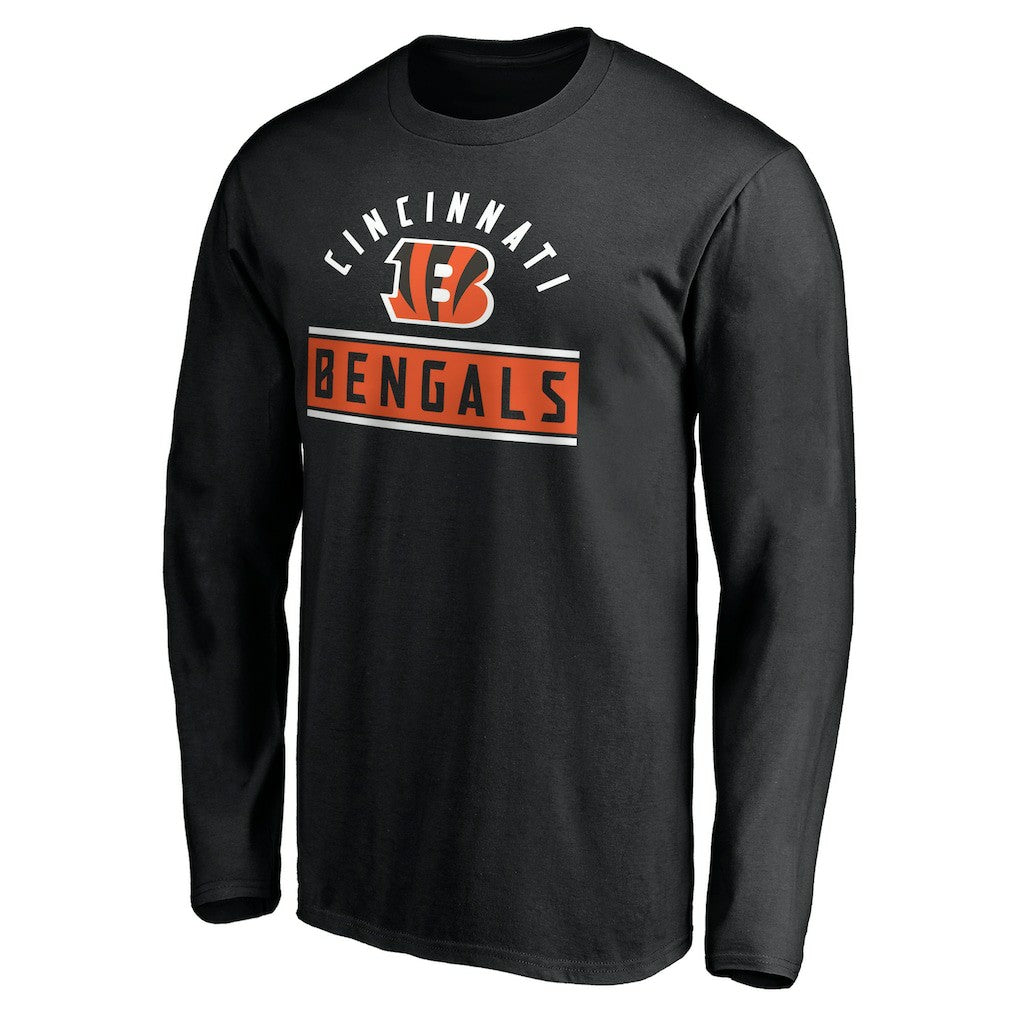 Cincinnati Bengals Team Arch Knockout Long Sleeve T-Shirt Black