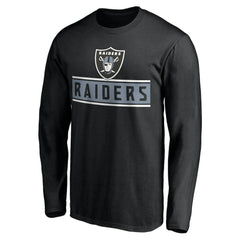 Las Vegas Raiders Team Arch Knockout Long Sleeve T-Shirt Black