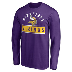 Minnesota Vikings Team Arch Knockout Long Sleeve T-Shirt Purple