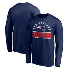 New England Patriots Team Arch Knockout Long Sleeve T-Shirt Navy