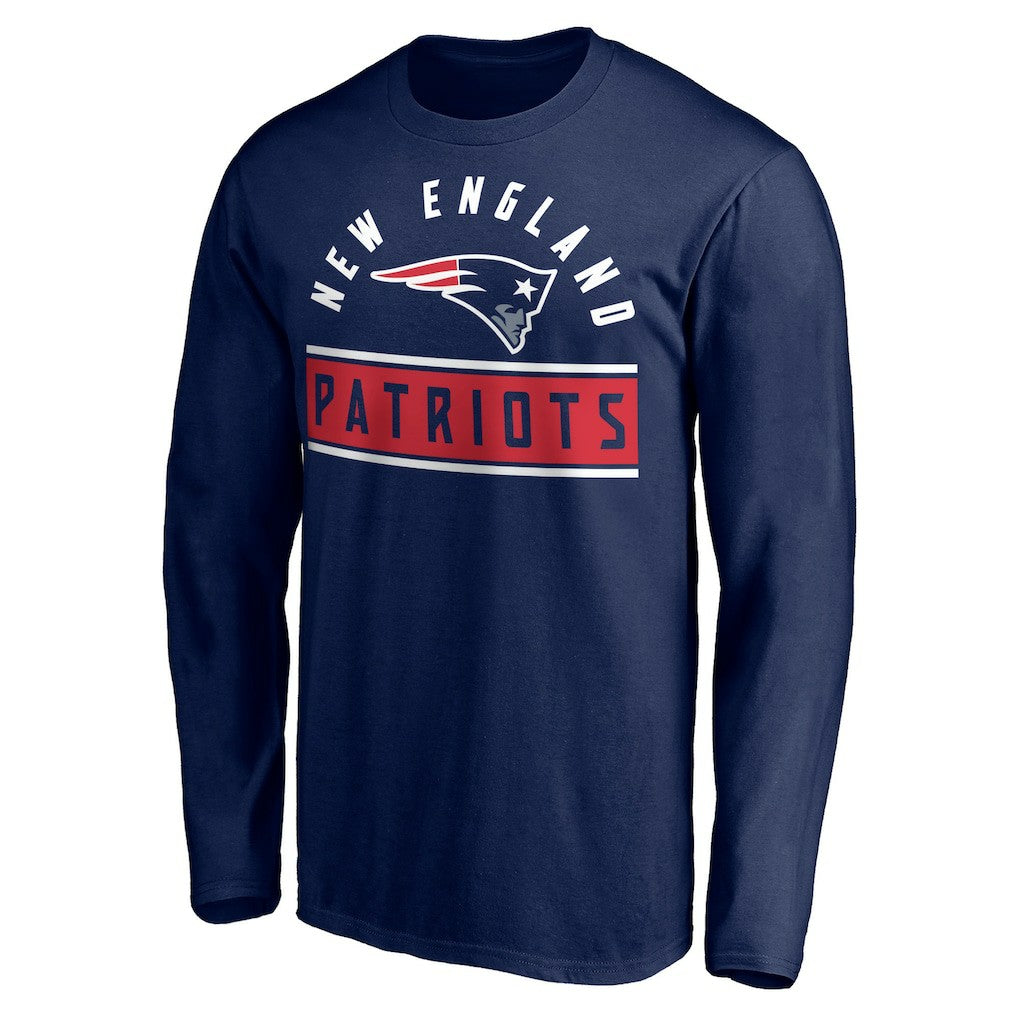 New England Patriots Team Arch Knockout Long Sleeve T-Shirt Navy