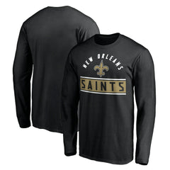 New Orleans Saints Team Arch Knockout Long Sleeve T-Shirt Black