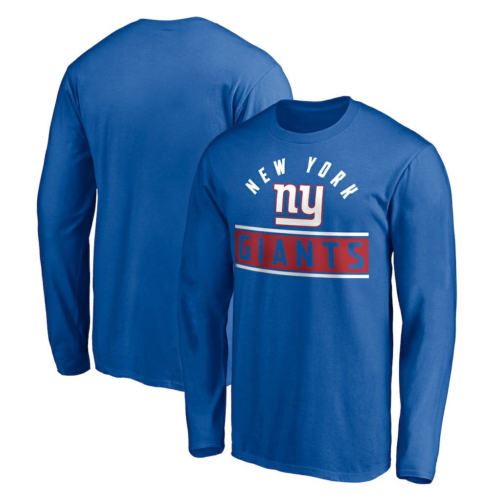 New York Giants Team Arch Knockout Long Sleeve T-Shirt Royal