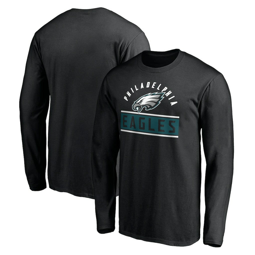 Philadelphia Eagles Team Arch Knockout Long Sleeve T-Shirt Black