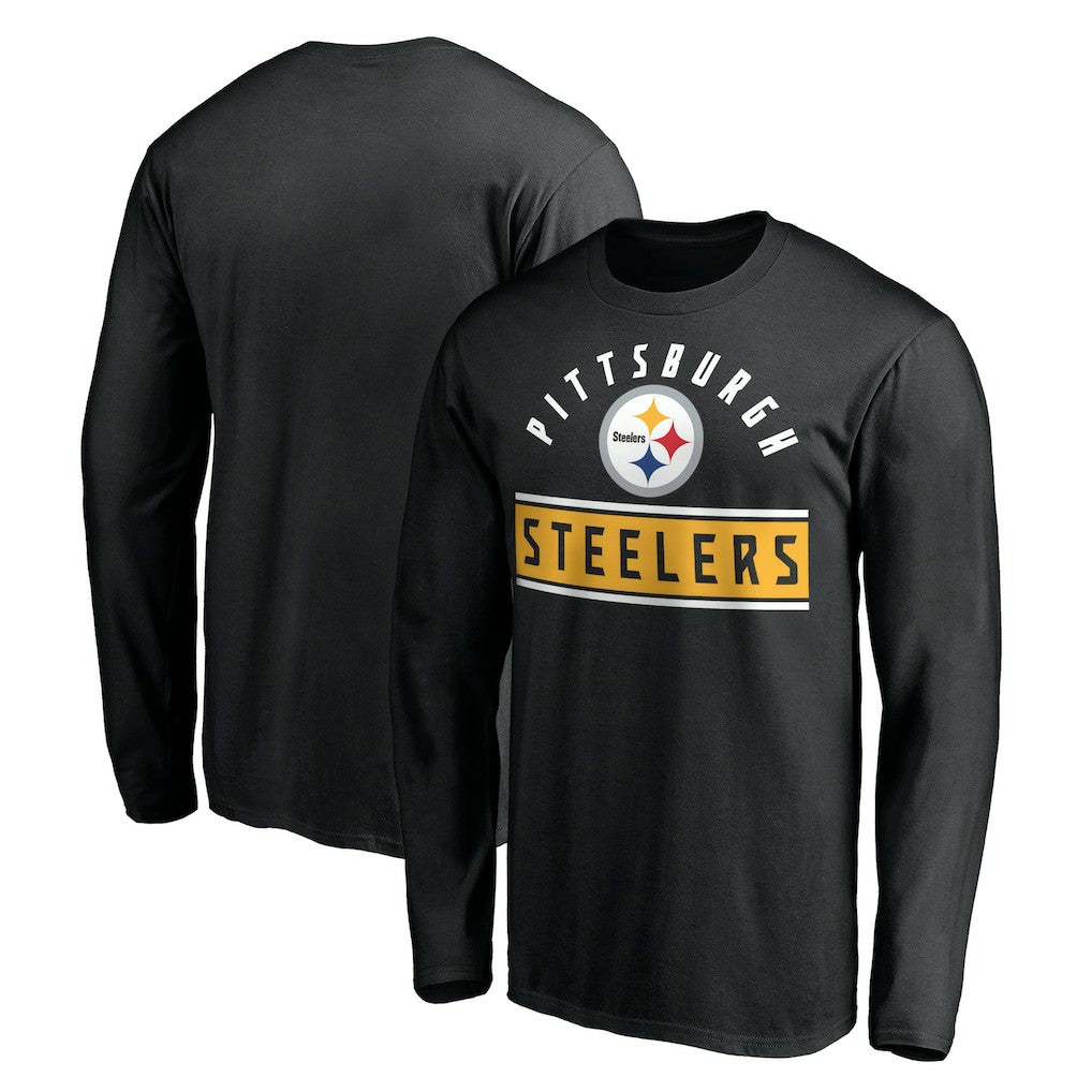 Pittsburgh Steelers Team Arch Knockout Long Sleeve T-Shirt Black