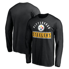 Pittsburgh Steelers Team Arch Knockout Long Sleeve T-Shirt Black