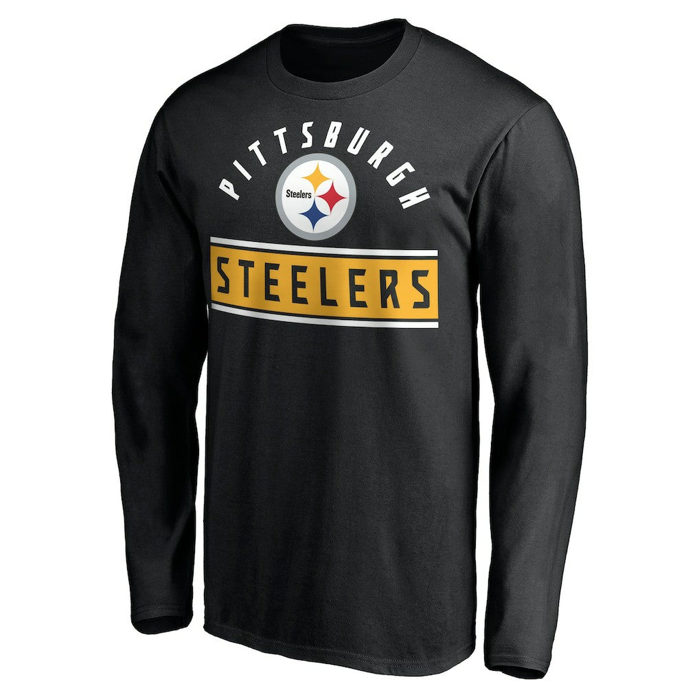 Pittsburgh Steelers Team Arch Knockout Long Sleeve T-Shirt Black