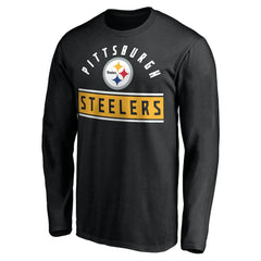 Pittsburgh Steelers Team Arch Knockout Long Sleeve T-Shirt Black