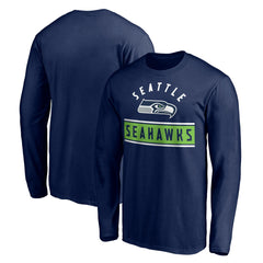 Seattle Seahawks Team Arch Knockout Long Sleeve T-Shirt College Navy