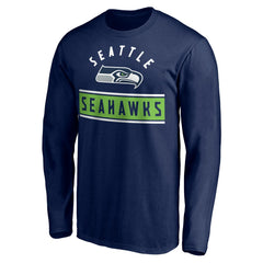Seattle Seahawks Team Arch Knockout Long Sleeve T-Shirt College Navy