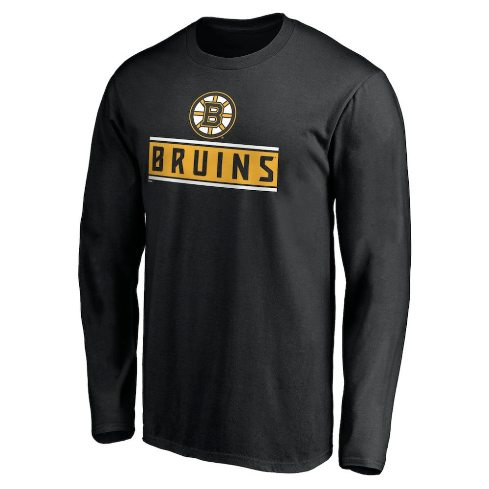 Boston Bruins Team Arch Knockout Long Sleeve T-Shirt - Black - NHL 200274448