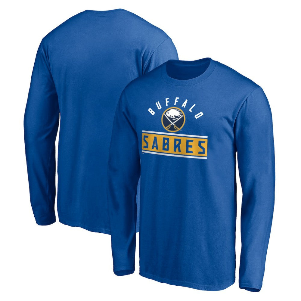 Buffalo Sabres Team Arch Knockout Long Sleeve T-Shirt - Royal - NHL 200274449