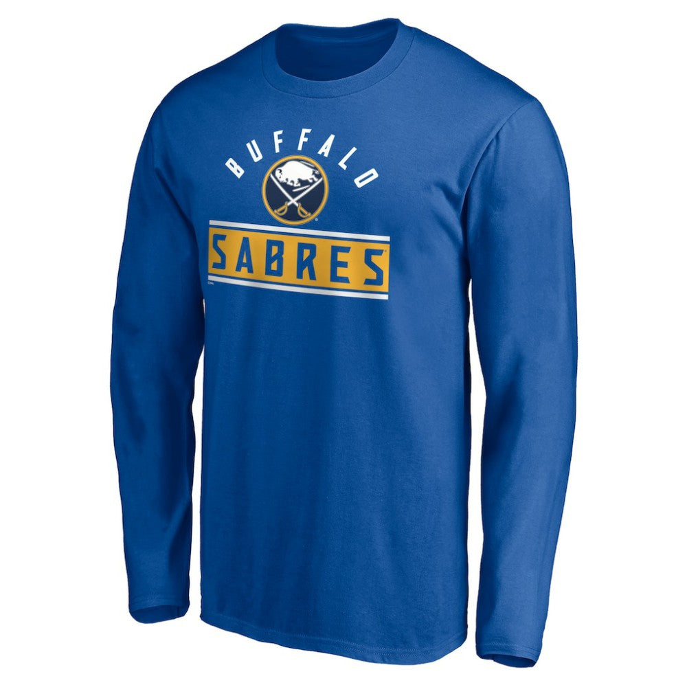 Buffalo Sabres Team Arch Knockout Long Sleeve T-Shirt - Royal - NHL 200274449