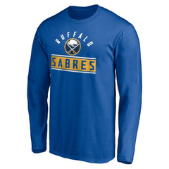 Buffalo Sabres Team Arch Knockout Long Sleeve T-Shirt - Royal - NHL 200274449
