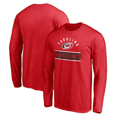Carolina Hurricanes Team Arch Knockout Long Sleeve T-Shirt - Red - NHL 200274451