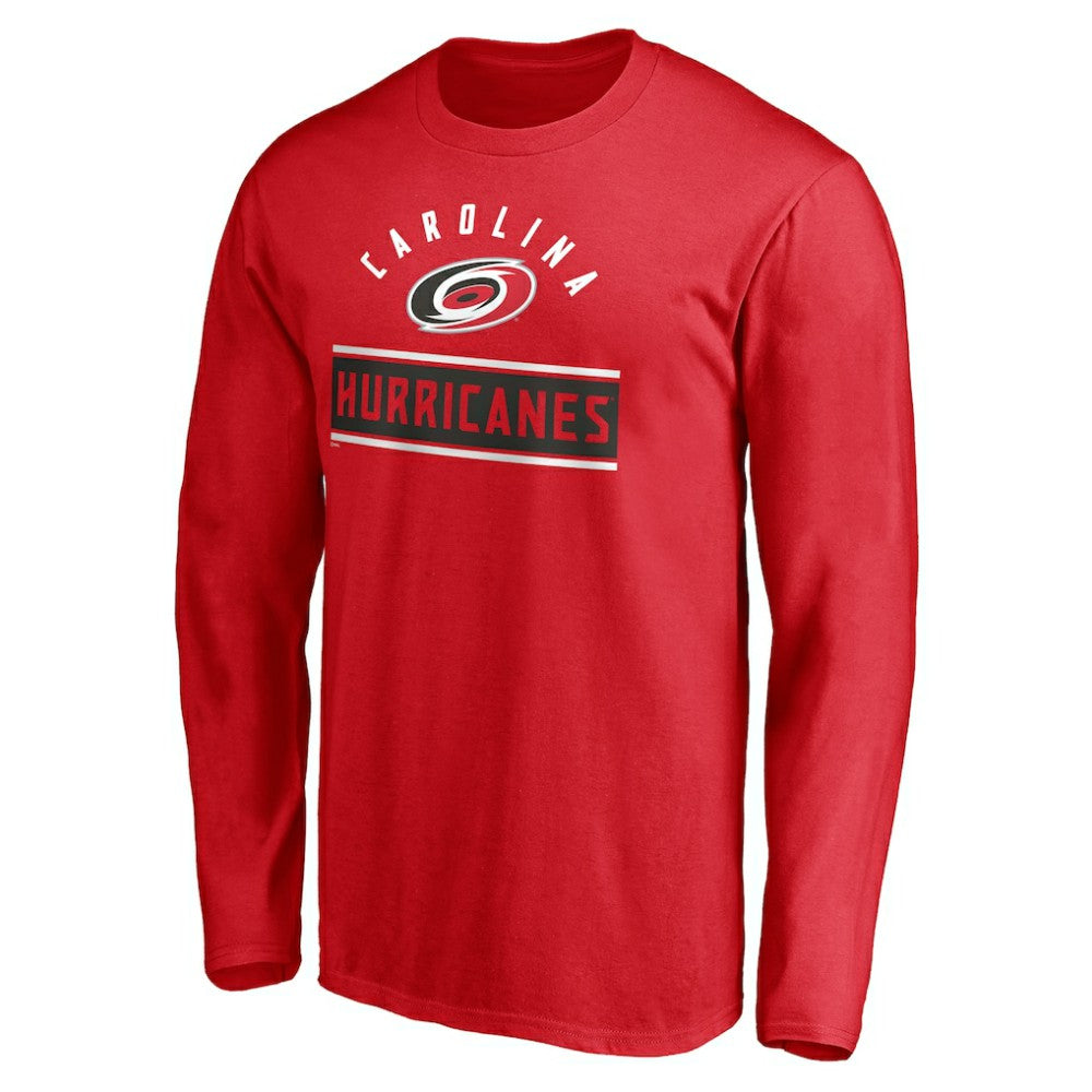 Carolina Hurricanes Team Arch Knockout Long Sleeve T-Shirt - Red - NHL 200274451