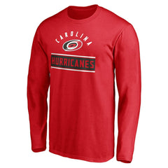 Carolina Hurricanes Team Arch Knockout Long Sleeve T-Shirt - Red - NHL 200274451