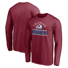 Colorado Avalanche Team Arch Knockout Long Sleeve T-Shirt - Burgundy - NHL 200274453
