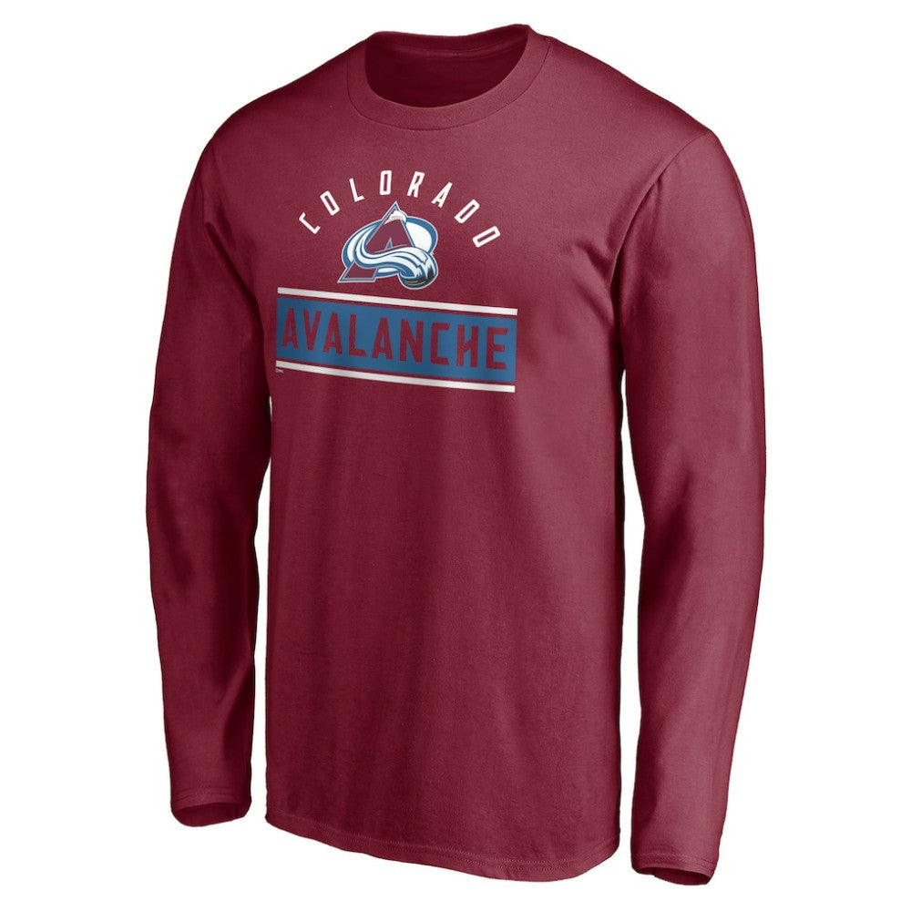 Colorado Avalanche Team Arch Knockout Long Sleeve T-Shirt - Burgundy - NHL 200274453