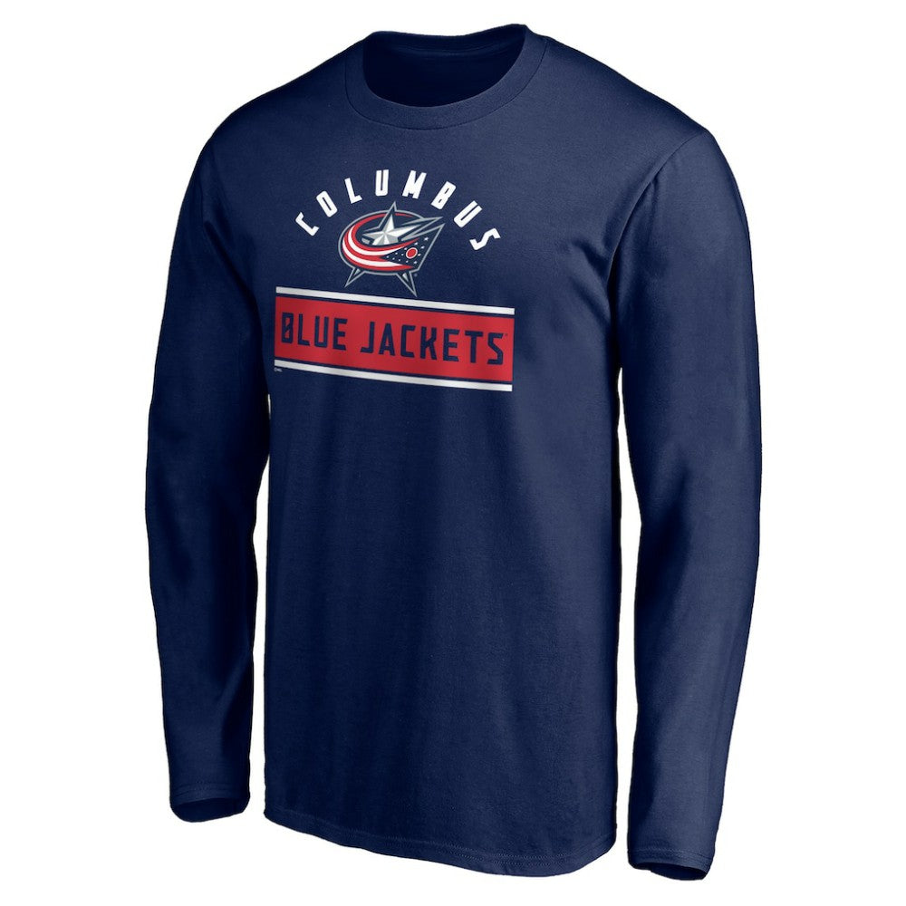 Columbus Blue Jackets Team Arch Knockout Long Sleeve T-Shirt - Navy - NHL 200274454