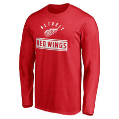 Detroit Red Wings Team Arch Knockout Long Sleeve T-Shirt - Red - NHL 200274456