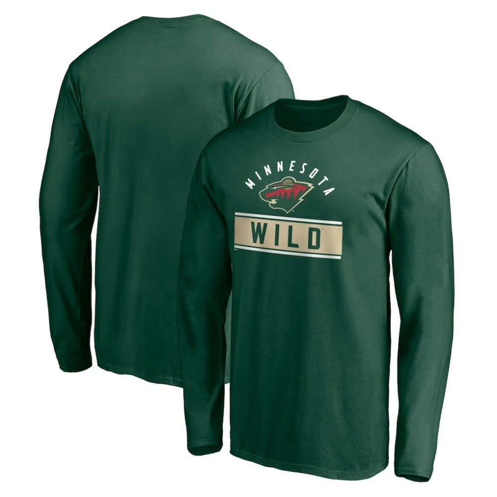 Minnesota Wild Team Arch Knockout Long Sleeve T-Shirt - Green - NHL 200274459