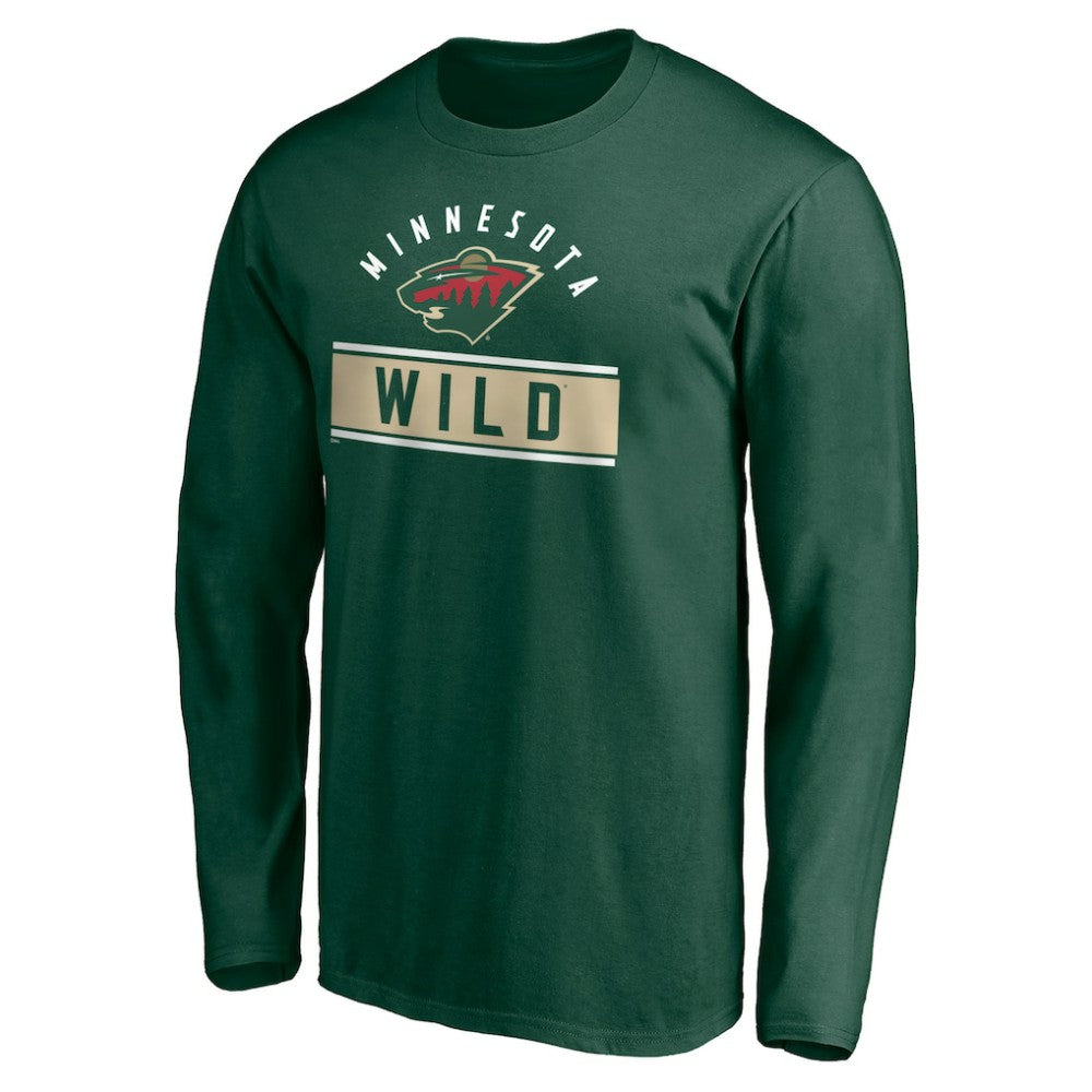 Minnesota Wild Team Arch Knockout Long Sleeve T-Shirt - Green - NHL 200274459