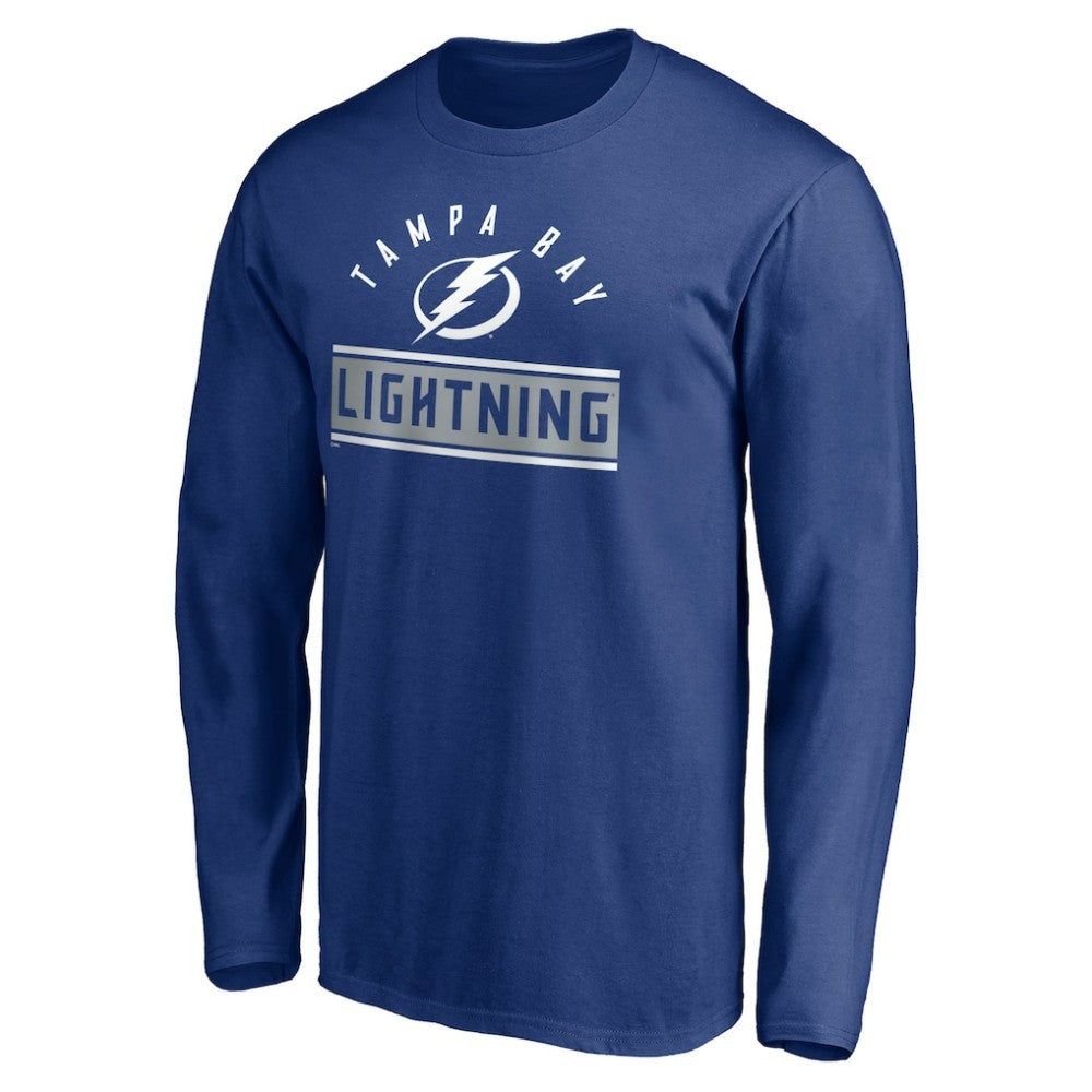 Tampa Bay Lightning Team Arch Knockout Long Sleeve T-Shirt - Blue - NHL 200274468