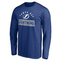Tampa Bay Lightning Team Arch Knockout Long Sleeve T-Shirt - Blue - NHL 200274468