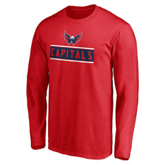 Washington Capitals Team Arch Knockout Long Sleeve T-Shirt - Red - NHL 200274472