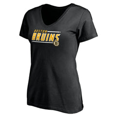 Boston Bruins Women's Mascot In Bounds V-Neck T-Shirt - Black - NHL 200274532