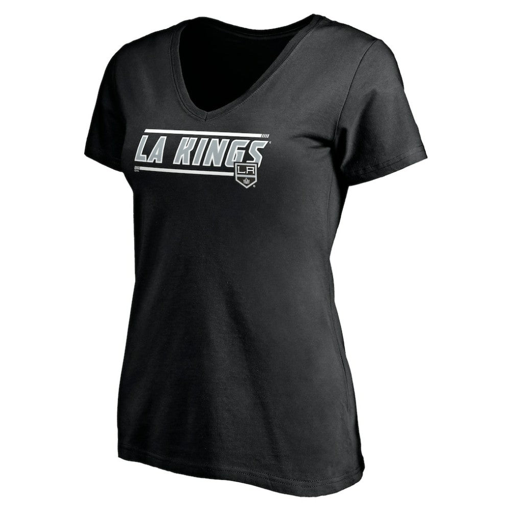 Los Angeles Kings Women's Mascot In Bounds V-Neck T-Shirt - Black - NHL 200274541