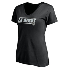 Los Angeles Kings Women's Mascot In Bounds V-Neck T-Shirt - Black - NHL 200274541