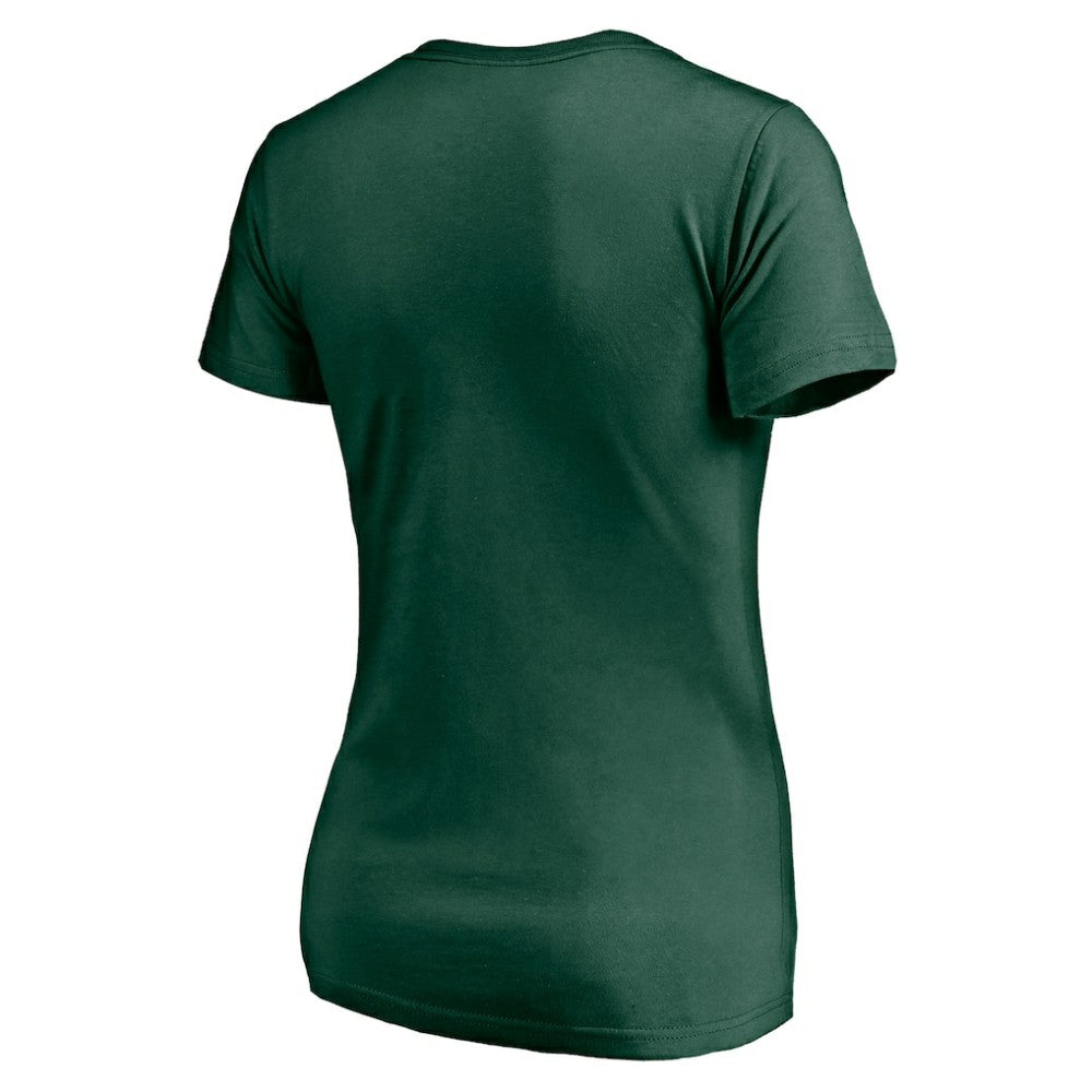 Minnesota Wild Women's Mascot In Bounds V-Neck T-Shirt - Green - NHL 200274542