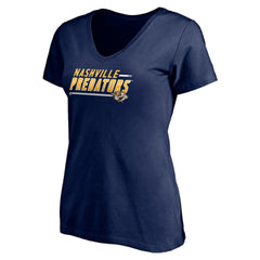 Nashville Predators Women's Mascot In Bounds V-Neck T-Shirt - Navy - NHL 200274544