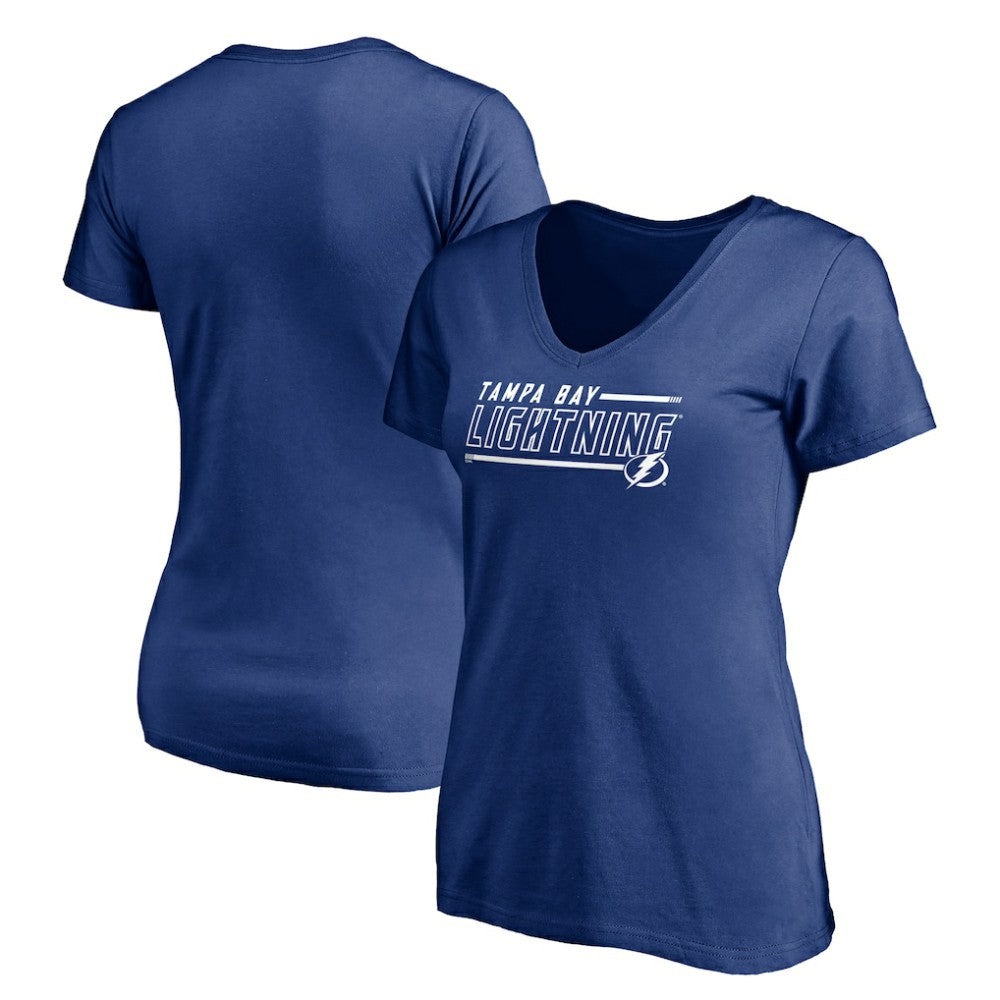 Tampa Bay Lightning Women's Mascot In Bounds V-Neck T-Shirt - Blue - NHL 200274553
