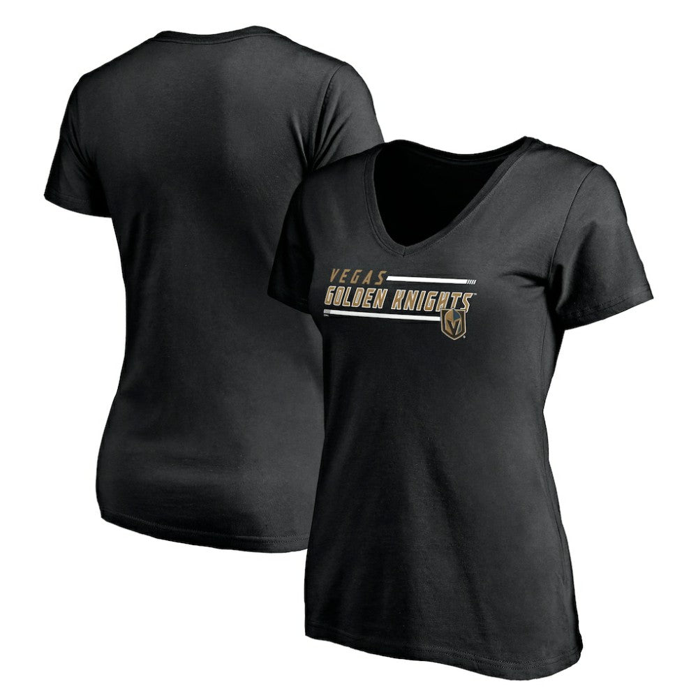 Vegas Golden Knights Women's Mascot In Bounds V-Neck T-Shirt - Black - NHL 200274556