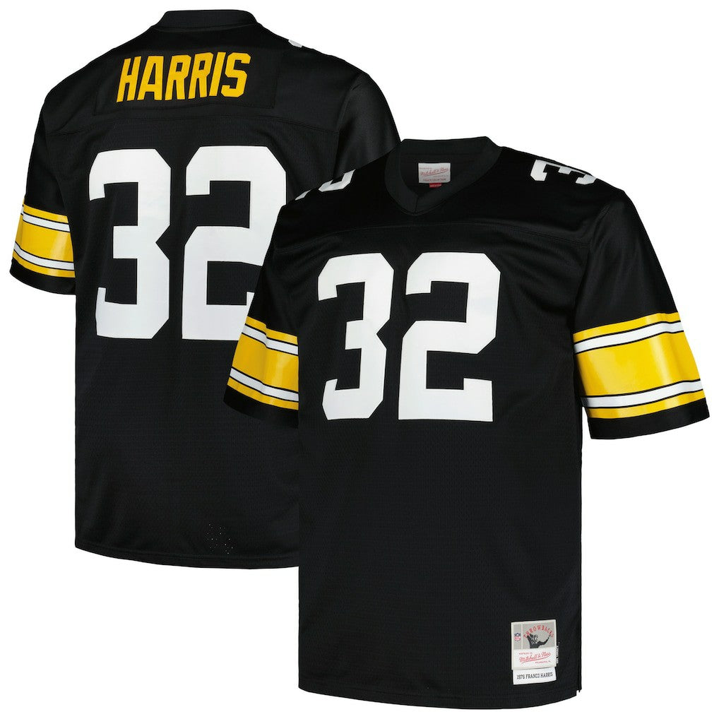 Mitchell & Ness Franco Harris Pittsburgh Steelers Big & Tall 1976 Legacy Retired Player Jersey Black