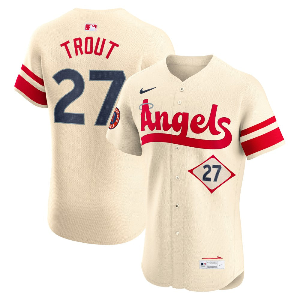Mike Trout Los Angeles Angels Nike City Connect Elite Player Jersey - Cream - Nike Online