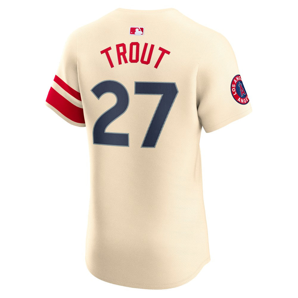 Mike Trout Los Angeles Angels Nike City Connect Elite Player Jersey - Cream - Nike Online