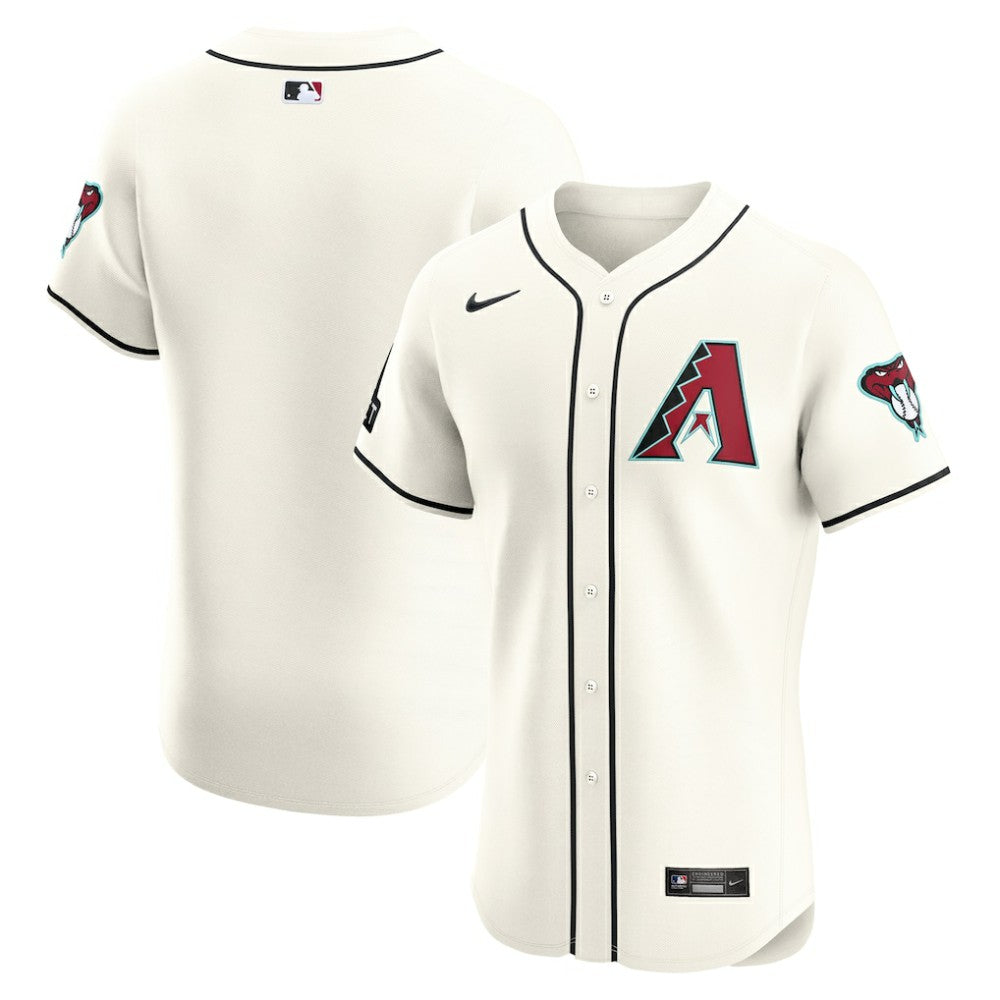 Arizona Diamondbacks Nike Home Elite Patch Jersey - White - Nike on Sale
